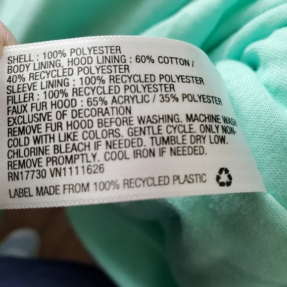 NWT Cat & Jack Mint Pea Coat - Picture 4 of 5
